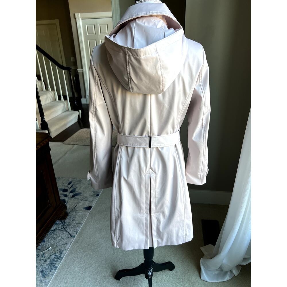 NWOT Calvin Klein blush pink belted water resistant trench coat size S - Picture 5 of 11